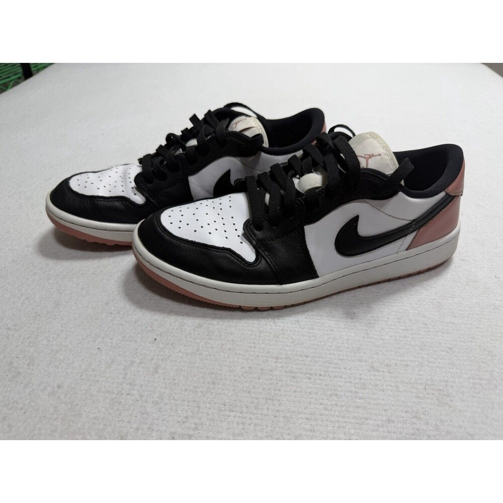 Nike Air Jordan 1 Low Golf Bleached Coral Black White Sneakers Sz 9